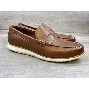Cole Haan Men's 2. Zerogrand Men's Penny Loafer Brown Loafer 9.5 Slip On Comfort
